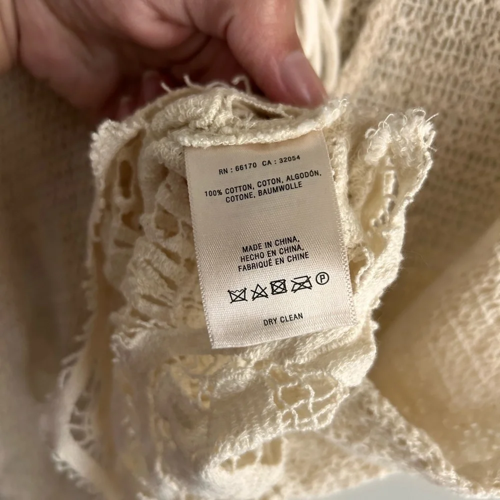Maeve Anthropologie Crochet Lace Peasant Top Blouse - Picture 4 of 6